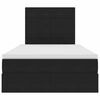 vidaXL Lova su daiktų laikymo vieta ir LED Juoda 120 x 190 cm Aksomas