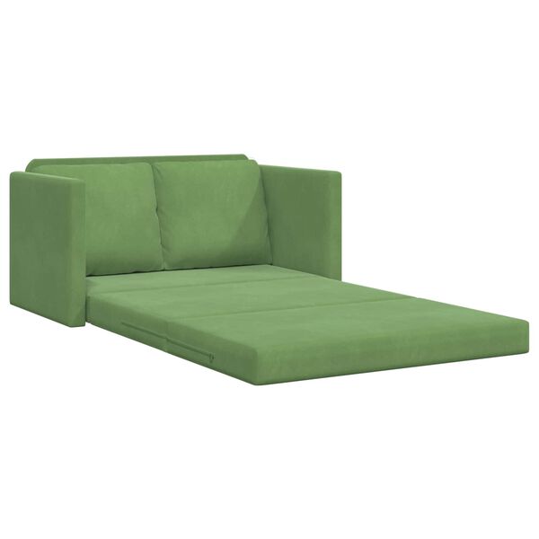 vidaXL Sofa lova &Scaron;viesiai žalia 204 x 122 x 60 cm Aksomas