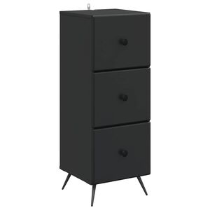 vidaXL Stalčių spintelė Juoda 33 x 34,5 x 90 cm Apdirbta mediena