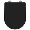 vidaXL Tualeto sėdynė Juoda 48 x 36,5 x 4,5 cm Polipropilenas