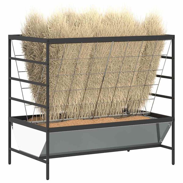 vidaXL Gyvulių &scaron;ėriklas Sidabro 100 x 60 x 90 cm Cinkuota plienas