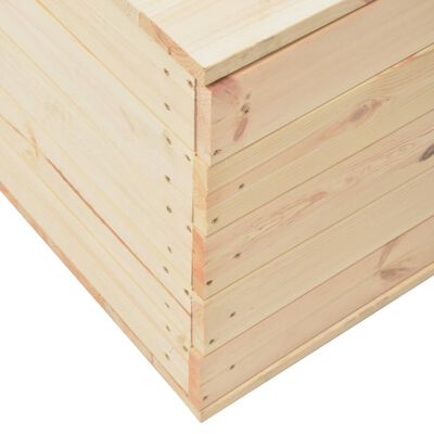 vidaXL Daiktadėžė, 60x54x50,7cm, pušies medienos masyvas