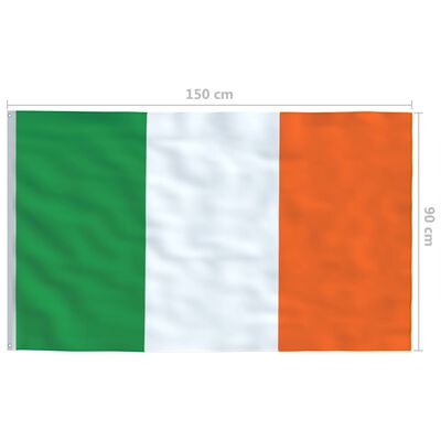 vidaXL Airijos vėliava su stiebu, aliuminis, 4m