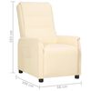 vidaXL Atlo&scaron;iamas krėslas, kreminės spalvos, dirbtinė oda