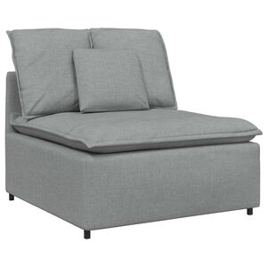 vidaXL Modulinė sofa su pagalvėlėmis, &scaron;viesiai pilka, 100 cm