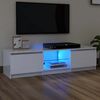 vidaXL TV spintelė su LED apšvietimu, balta, 140x40x36cm, blizgi