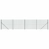 vidaXL Vielinė tinklinė tvora su flan&scaron;ais, žalios spalvos, 1,4x10m
