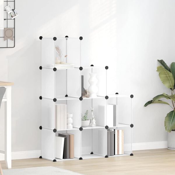 vidaXL Lentyna su 9 kubo formos skyriais, skaidri, PP