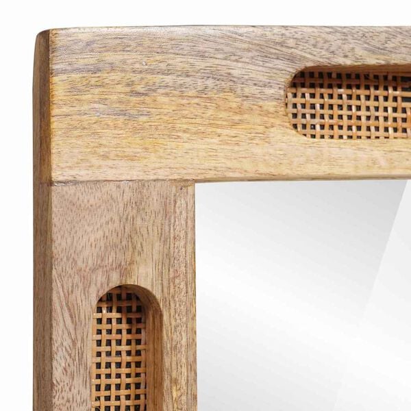 vidaXL Vonios veidrodis Ruda 50 x 70 x 3 cm Kietas mango medis