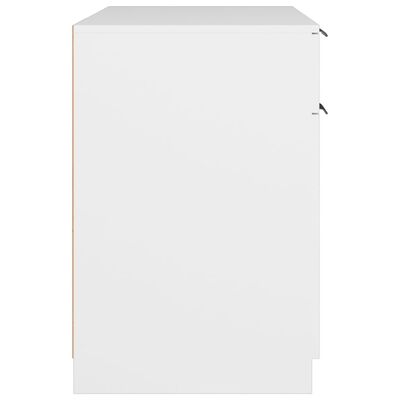 vidaXL Rašomasis stalas, baltos spalvos, 100x50x75cm, mediena