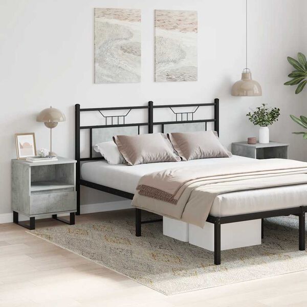 vidaXL Naktinės spintelės, 2vnt., betono pilkos, 40x35x50cm, mediena