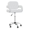 vidaXL Pasukamos valgomojo kėdės, 2vnt., baltos spalvos, dirbtinė oda