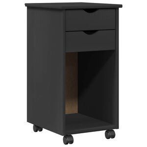 vidaXL Ratuotas kabinetas 34 x 39 x 65,5 cm Tvirtas pu&scaron;ies medis Pilka