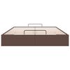 vidaXL Osmanų lovos rėmas be čiužinio, rudas, 140x200cm, dirbt. oda