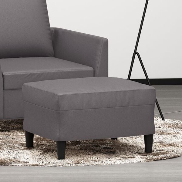 vidaXL Pakoja, pilkos spalvos, 60x50x41cm, dirbtinė oda