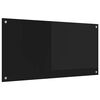 vidaXL Virtuvės atbraila Juoda 100 x 50 cm grūdintas stiklas