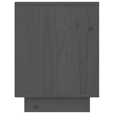 vidaXL Naktinės spintelės, 2vnt., pilkos, 40x30x40cm, pušies masyvas