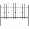 vidaXL Spyruoklinė tvora ASTEN 200 x 150 cm Juoda