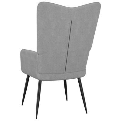 vidaXL Poilsio kėdė, šviesiai pilkos spalvos, audinys