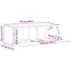 vidaXL TV sieninė spintelė Balta 98 x 31 x 29,5 cm Apdirbta mediena
