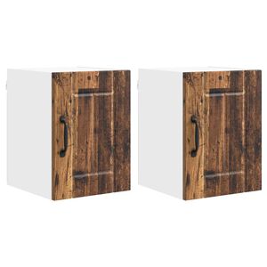 vidaXL Sieninė spintelė LUCCA 2 pcs Sendintos medienos 30 x 31 x 40 cm