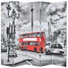 vidaXL Kambario pertvara, 200x170 cm, Londono autob., juoda ir balta