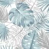 DUTCH WALLCOVERINGS Tapetai, mėlynos spalvos, su monstera lapais