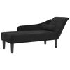 vidaXL Poilsio sofa su pagalvėlėmis, juodos spalvos, aksomas