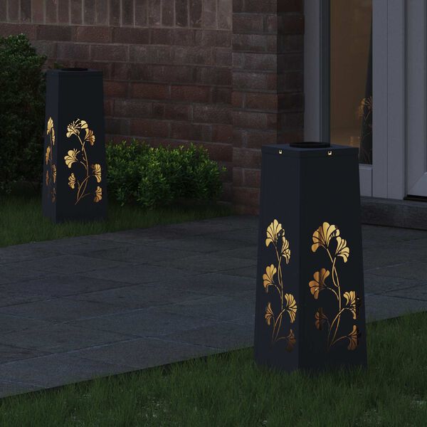 vidaXL Saulės LED &scaron;aligatvio &scaron;viesa 2 pcs Antracitas