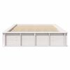 vidaXL Lovos rėmas Balta 140 x 200 cm Kietos pu&scaron;ies mediena