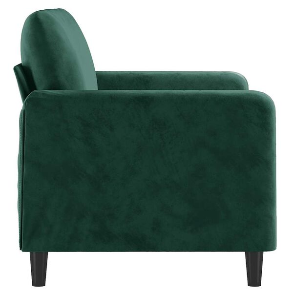 vidaXL Dvivietė sofa, tamsiai žalios spalvos, 120cm, aksomas