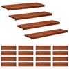 vidaXL Laiptų pakopos 20 vnt. 100 x 25 x 2 cm Ruda Kietas bukas medis
