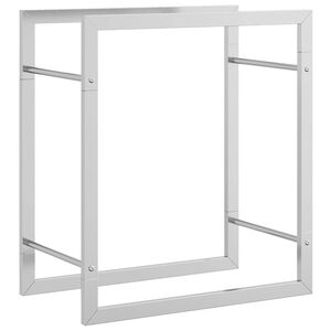 vidaXL Stovas malkoms, 50x28x56cm, nerūdijantis plienas