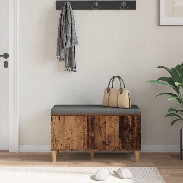 vidaXL Koridoriaus suolas su pagalve Senas medis 60 x 38 x 46 cm