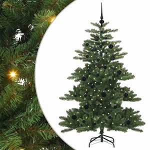 vidaXL Dirbtinė Sulankstoma Kalėdų Eglutė Žalia 150 cm PVC ir Plienas
