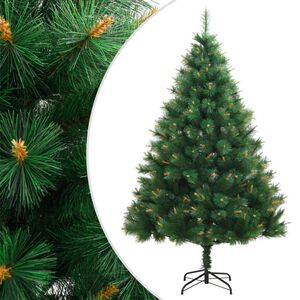vidaXL Dirbtinė Kalėdų eglutė su &scaron;arnyrinėmis &scaron;akomis/stovu, 150cm