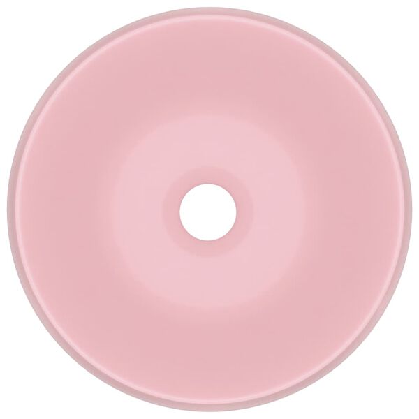 vidaXL Prabangus praustuvas, matinis rožinis, 40x15cm, keramika