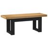 vidaXL Valgomojo suolas NOAIN 120 x 41 x 45 cm Tvirtas pu&scaron;ies medis