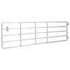 vidaXL Lauko vartai, 5 skersiniai, sidabrinės spalvos, (150-400)x90cm
