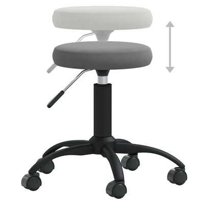 VidaXL Valgomojo kėdė, tamsiai pilkos spalvos, aksomas (333175)
