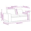 vidaXL Sofa 140cm 2 pcs Juoda Metalas