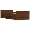 vidaXL Lovos rėmas su galvūgaliu ir kojūgaliu, rudas, 100x200cm