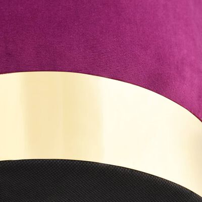 vidaXL Taburetė, violetinės ir auksinės spalvos, aksomas