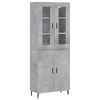 vidaXL Komoda, betono pilkos spalvos, 69,5x34x180cm, apdirbta mediena