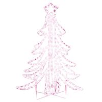 vidaXL Kalėdinė dekoracija LED Kalėdų eglutė, šilta balta, 87x87x93cm