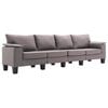 vidaXL Sofa Tortora Keturvietis audinys