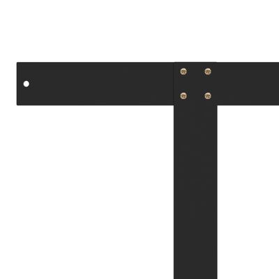 vidaXL Atlošas sofai iš palečių, juodas, 110cm, geležis