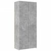 vidaXL Komoda, betono pilkos spalvos, 80x42,5x185cm, apdirbta mediena