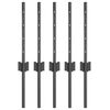 vidaXL Įmontuotas tvoros stulpas 5 vnt. Pilka 80 cm