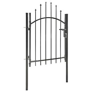 vidaXL Sodo vartai Woerden plienas 1x1 m juodi